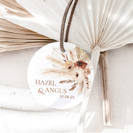 Boho Rust bruiloft gunst Labels dank u HAZEL