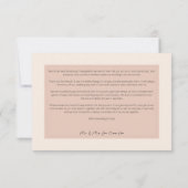 Boho Rust & Cream Herfst Bloemenbruiloft Bedankkaart (Achterkant)