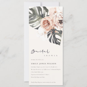 BOHO RUST FLORAL MONSTERA VERLAAT VRIJGEZELLENFEES KAART