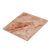 Boho Rust Marble Effect Earthy Abstract Tegeltje (Zijkant)