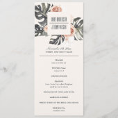 BOHO RUST MONSTERA FLORAL WEDDING CEREMONY PROGRAM MENU (Voorkant)