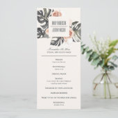 BOHO RUST MONSTERA FLORAL WEDDING CEREMONY PROGRAM MENU (Staand voorkant)