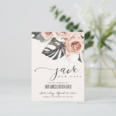 BOHO RUST MONSTERA WATERVERF FLORI DE DATUM SAVE AANKONDIGINGSKAART (Staand voorkant)