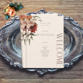 Boho Rust & Neutral Cream Herfst Bloemen Programmakaart