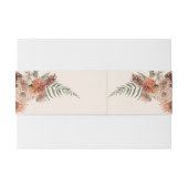 Boho Rust & Neutral Cream Herfst Bloemen Uitnodigingen Wikkel (Achterkant Voorbeeld)