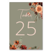 Boho Rust & Neutral Herfst Bloemen Salie Groen Kaart (Voorkant)