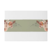 Boho Rust & Neutral Sage Herfst Bloemen Uitnodigingen Wikkel (Achterkant Voorbeeld)