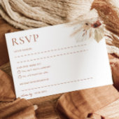 Boho Rust Terracotta Bruiloft RSVP Briefkaart