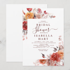 Boho Rust Terracotta Burnt Oranje Vrijgezellenfees Kaart