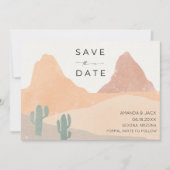 Boho Rust Terracotta Desert Wedding Photo Save The Date (Voorkant)