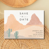 Boho Rust Terracotta Desert Wedding Photo Save The Date