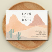 Boho Rust Terracotta Desert Wedding Photo Save The Date