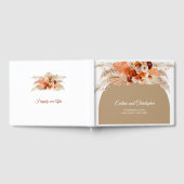 Boho Rust Terracotta Flowers en Pampas Grass Gastenboek (Volledig)