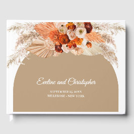 Boho Rust Terracotta Flowers en Pampas Grass Gastenboek