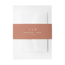 Boho Rust Terracotta Monogram Bruiloft