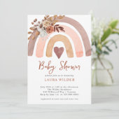 Boho Rust Terracotta Waterverf Rainbow Kaart (Staand voorkant)