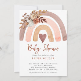 Boho Rust Terracotta Waterverf Rainbow Kaart