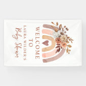 Boho Rust Terracotta Waterverf Rainbow Spandoek (Horizontaal)