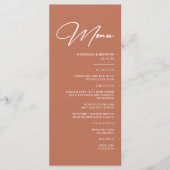 Boho Rust Terracotta Wedding Menu (Voorkant)
