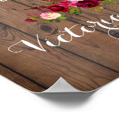 Boho Rustic Antler floral Wedding Sign Poster (Hoek)