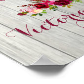 Boho Rustic Antler floral Wedding Sign Poster (Hoek)