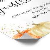 Boho Rustic Autumn Floral Wedding Guestbook Poster (Hoek)