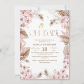 Boho Rustic Baby Shower Invitation Kaart (Voorkant)