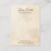 Boho Rustic Beige Custom Earring Display Kaart Visitekaartje (Voorkant)