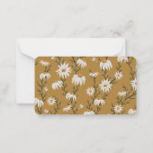 Boho Rustic Bloem Geel Douane Cadeaubijlage Notitiekaartje (Achterkant)