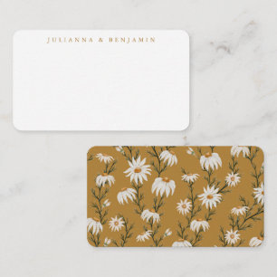 Boho Rustic Bloem Geel Douane Cadeaubijlage Notitiekaartje