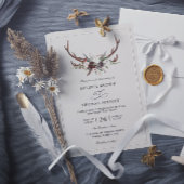 Boho Rustic Bloemengewei Budget QR Code Bruiloft Kaart