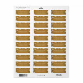 Boho Rustic Bloemige Mosterd Gele Retouradres  Etiket (Full Sheet)