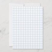 Boho Rustic Blue Floral Plaid Boy Baby shower Kaart (Achterkant)