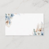 Boho Rustic Blue Pumpkin Herfst Diaper Raffle Informatiekaartje (Achterkant)