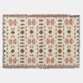 Boho Rustic Brown Earth Tone Tribal Pattern Deken (Voorkant)