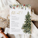 Boho Rustic Christmas Pine Tree Lights Wedding Menu<br><div class="desc">Boho Rustic Christmas Pine Tree Lights Winter Holiday Wedding Menu. Boheemse stijl drop botanicals menu sjabloon met elegante en eenvoudige boho rustieke boom en pijnbomen botanicals in handgedrukte waterverf. De unieke lichtboom is prachtig voor zowel kerst- als winterbruiloften. Bewerkbare menu sjabloon voor vakantie en winter bruiloften.</div>