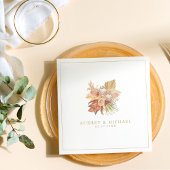 Boho Rustic Dried Floral Palm Leaf Wedding Servet