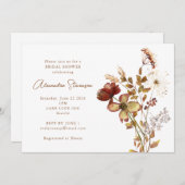 Boho Rustic Earthy Natuur Botanisch Vrijgezellenfe Kaart (Voorkant / Achterkant)