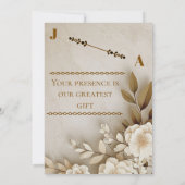 Boho Rustic | Elegante Trouwdag Kaart (Achterkant)