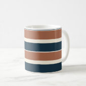Boho Rustic en Navy Stripes Koffiemok (Voorkant rechts)