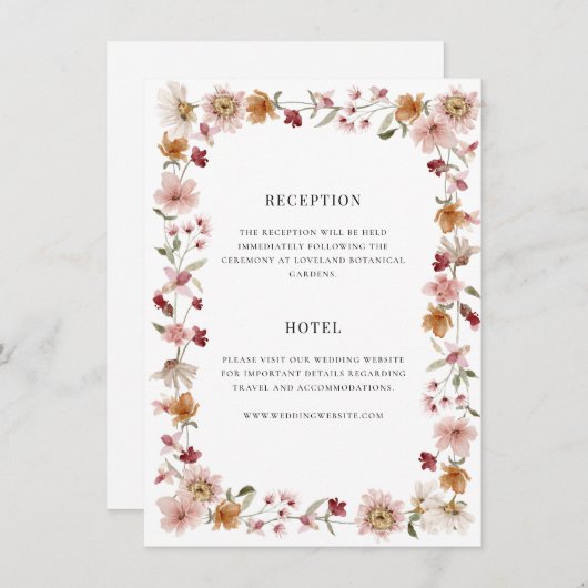 Boho Rustic Enclosure Kaart (Voorkant / Achterkant)