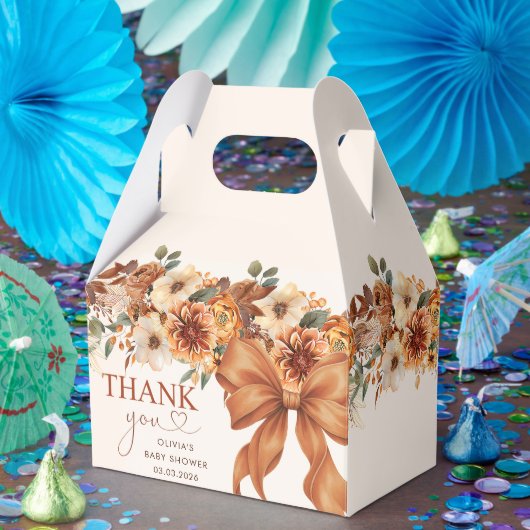 Boho Rustic Fall Floral Baby Shower Party Bedankdoosjes (Feest)