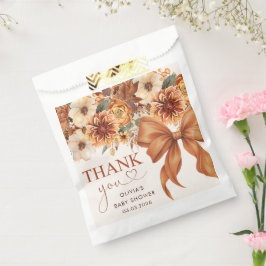 Boho Rustic Fall Floral Baby Shower Party Bedankzakje