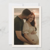 Boho Rustic Fall Floral Baby Shower Thank You Card Kaart (Achterkant)