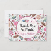 Boho Rustic Feather Arrow Floral Hartelijk dank Kaart (Voorkant)