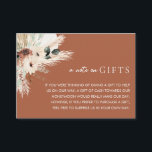 Boho Rustic Flora Wedding Wishing Well Gifts Kaart<br><div class="desc">Boho Rustic Floral Gifts Enclosure Kaart. Een notitie over cadeautjes - Een geweldige Well-kaart om mee te gaan met je Maeve Wedding Suite. Een gelijkaardige uitnodiging,  een detailkaart plus veel meer beschikbaar in dit roemrijke boho floral bruiloft ontwerp in terracotta,  groene en aardige neutrale kleuren.</div>