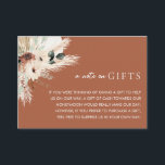 Boho Rustic Flora Wedding Wishing Well Gifts Kaart<br><div class="desc">Boho Rustic Floral Gifts Enclosure Kaart. Een notitie over cadeautjes - Een geweldige Well-kaart om mee te gaan met je Maeve Wedding Suite. Een gelijkaardige uitnodiging,  een detailkaart plus veel meer beschikbaar in dit roemrijke boho floral bruiloft ontwerp in terracotta,  groene en aardige neutrale kleuren.</div>