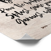 Boho Rustic Floral Baby shower Mam-osa Sign Poster (Hoek)