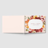 Boho Rustic Floral Bourgogne Fall Wedding Gastenboek (Volledig)