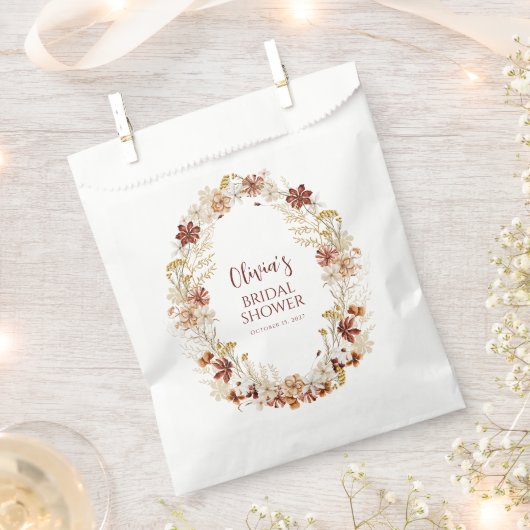 Boho Rustic Floral Burgundy Vrijgezellenfeest - Aa Bedankzakje (Geknipt)